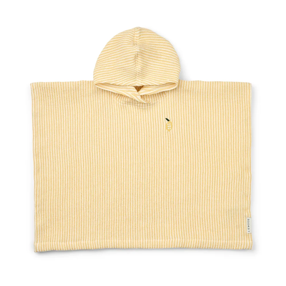 Paco badeponcho lemon yellow creme de la creme stripe v:5108131