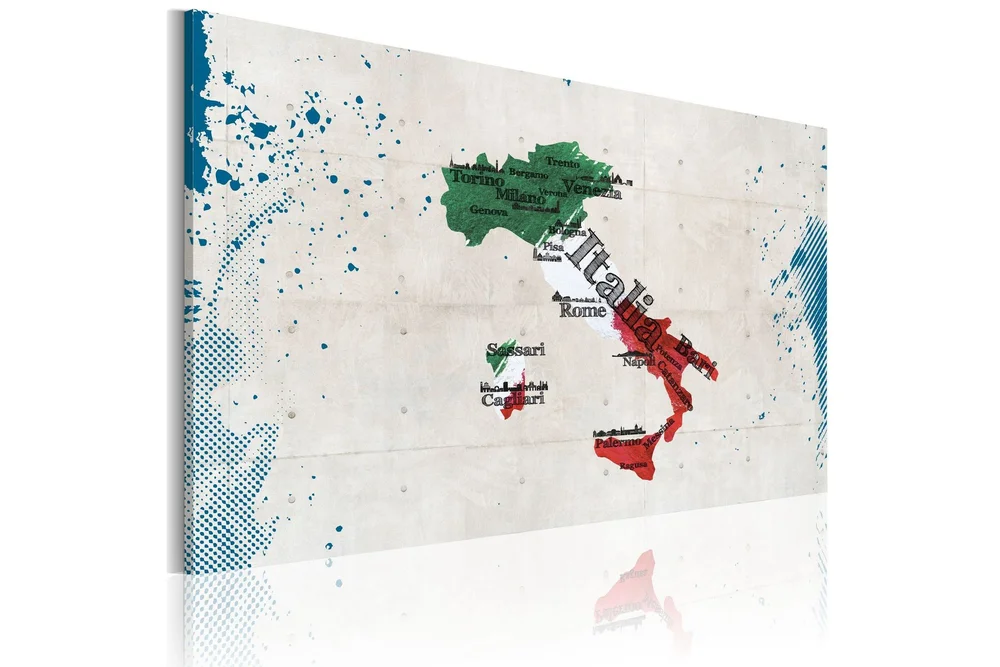 Bilde Map of Italy 120x80 v:9770417