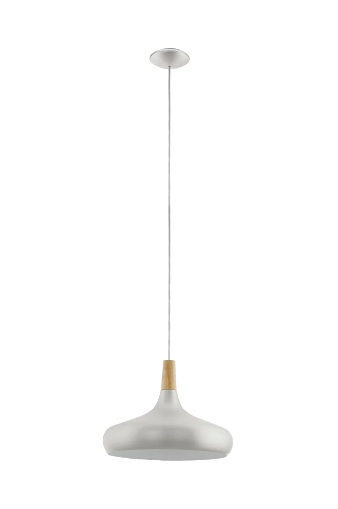 Pendellampe Sabinar Børstet sølv/brun, 400 mm - Messing - Belysning | m v:1220321