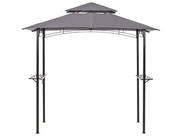 Paviljong NARO 240 cm 148 cm Metall Grå v:9769495