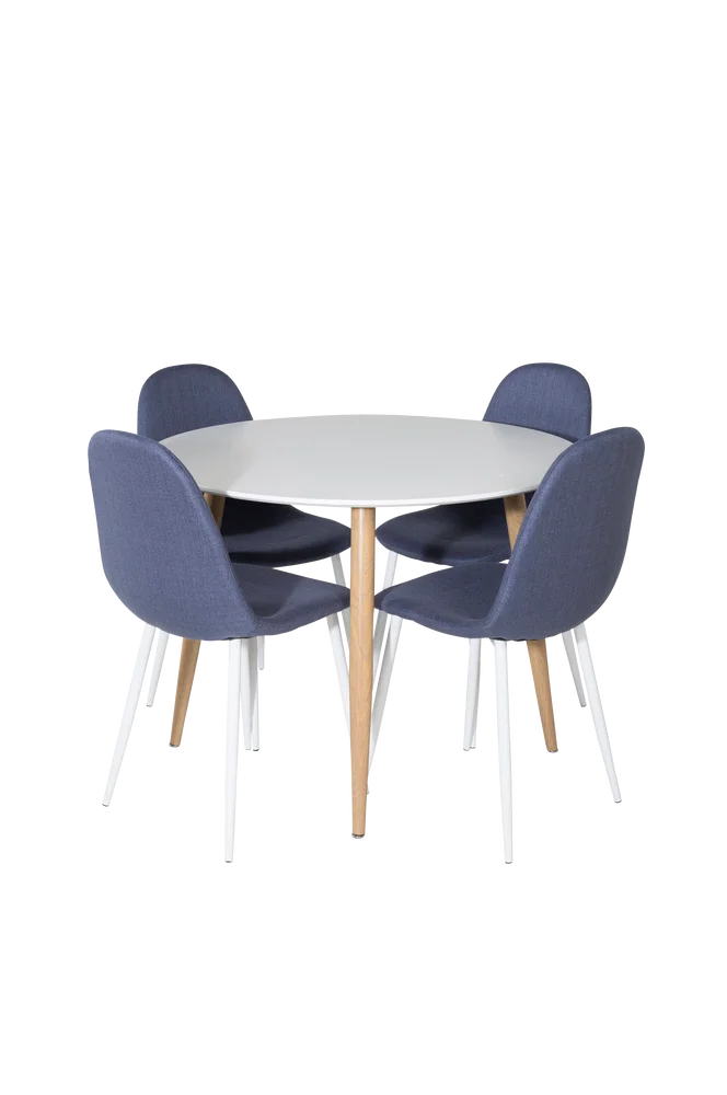 Spisegruppe Plaza med stolene Polar - Blå m v:1178992