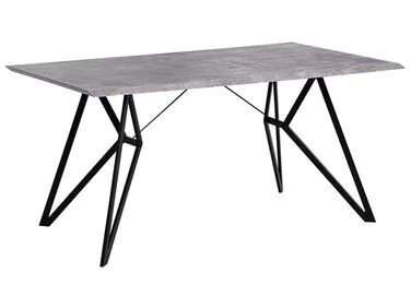 Spisebord BUSCOT Grå betongeffekt 160 cm 90 cm v:8267433 Spisebord BUSCOT Grå betongeffekt 160 cm 90 cm v:8267433