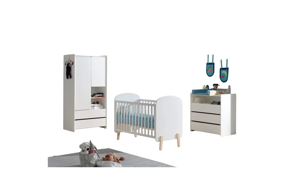 Baby Bed med kommode og garderobe topp Kiddy 2-dører v:2765339 Baby Bed med kommode og garderobe topp Kiddy 2-dører v:2765339