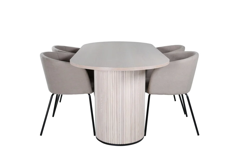 Bianca Matgruppe 200 cm Oval med 4 Berit stoler v:6879331 Bianca Matgruppe 200 cm Oval med 4 Berit stoler v:6879331