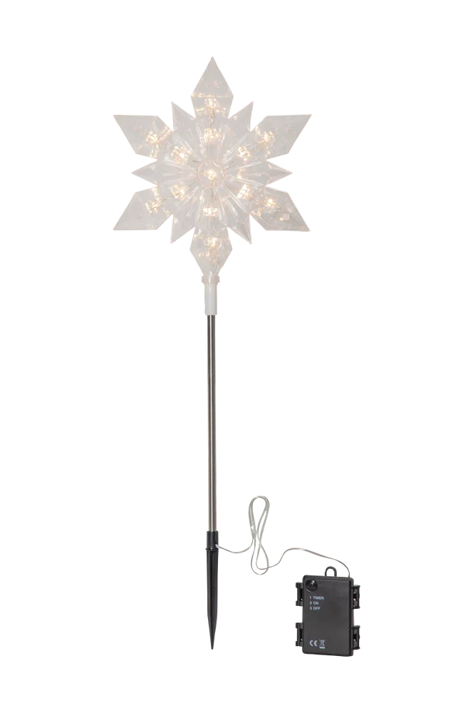Utendørs dekor Flocke høyde 48 cm – Transparent – Belysning | m v:5740460