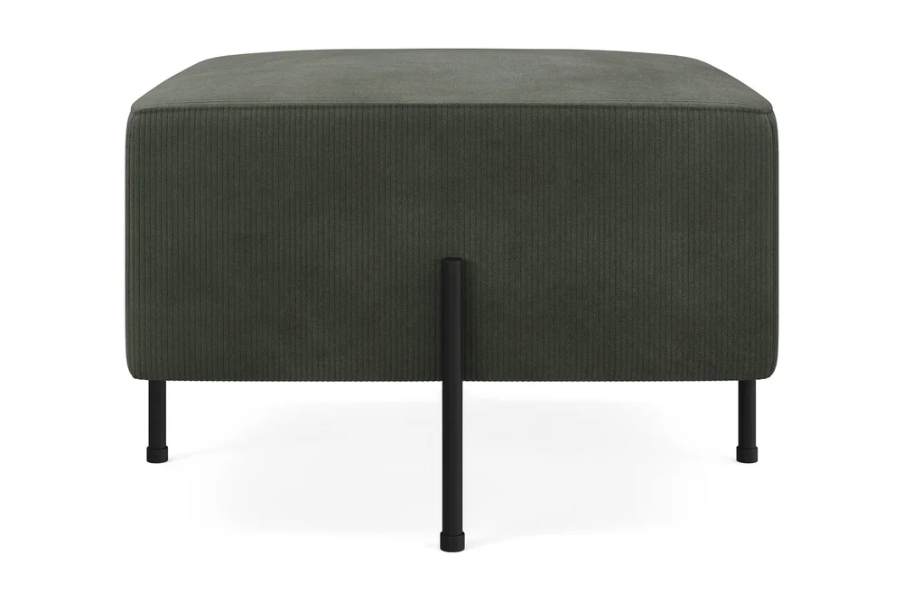 Menard Compact Sittpuff 60 cm Kvadratisk Scandi Days Fjord 79, Mörkgrön Manchester v:6612070