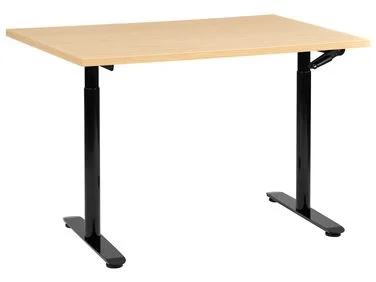 Manuelt justerbart skrivebord DESTINAS 120 cm 72 cm Svart/lysebrun v:890098