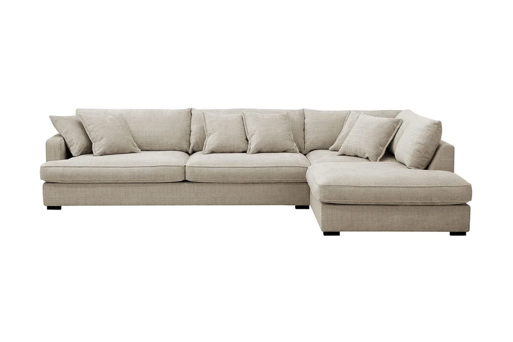 Rossita Lyx 4-seters Høyrevendt L-formet Extra Dyp Sjeselongsofa i Chenille v:4338618