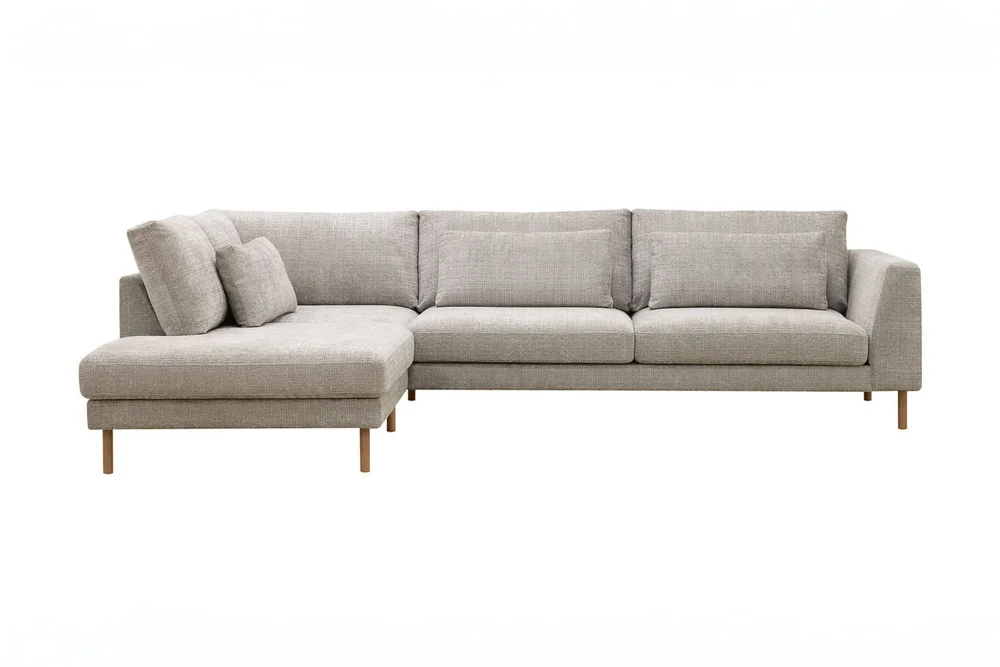 Florenz 4-seters Venstrevendt L-formet Sjeselongsofa i Stoff v:8529287