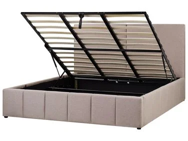 Seng med oppbevaring CASTELNAVET Gråbrun 180 x 200 cm v:8706987 Seng med oppbevaring CASTELNAVET Gråbrun 180 x 200 cm v:8706987