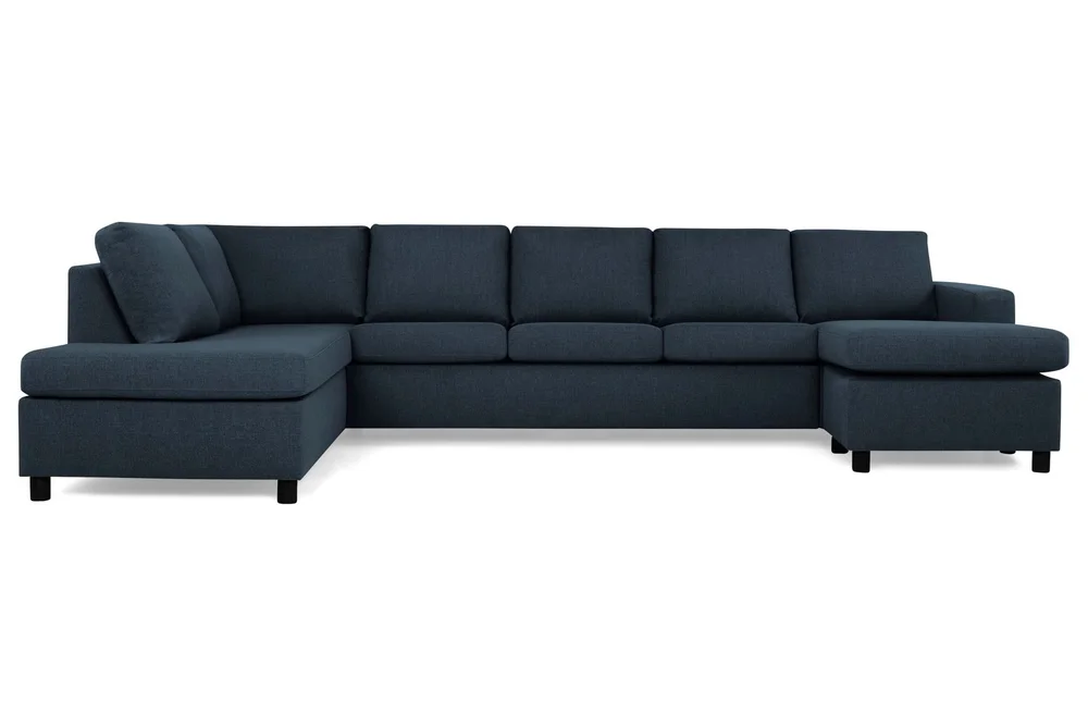 Crazy 5-seters Venstrevendt U-formet X-Large Sofa med Divan og Sjeselong i Stoff v:3317720