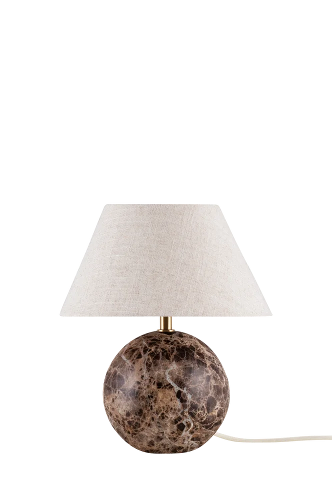 Bordlampe Castello 24 Mørkegrønn marmor/beige – Brun – Belysning | m v:2872308