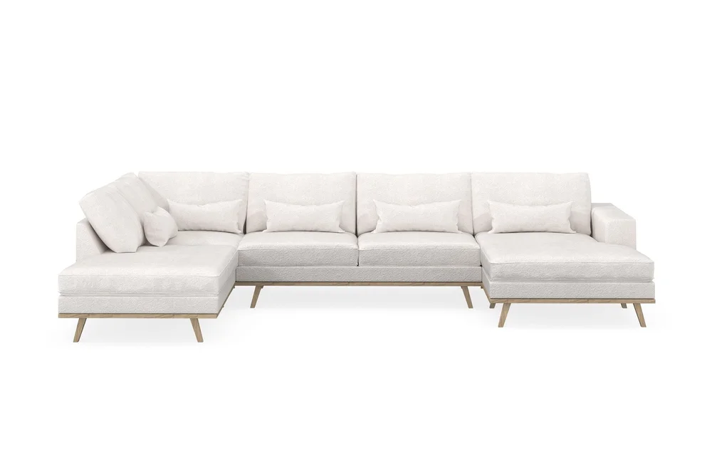 Copenhagen 5-seters Venstrevendt U-formet Sofa med Divan og Sjeselong i Bouclé v:8364749 Copenhagen 5-seters Venstrevendt U-formet Sofa med Divan og Sjeselong i Bouclé v:8364749