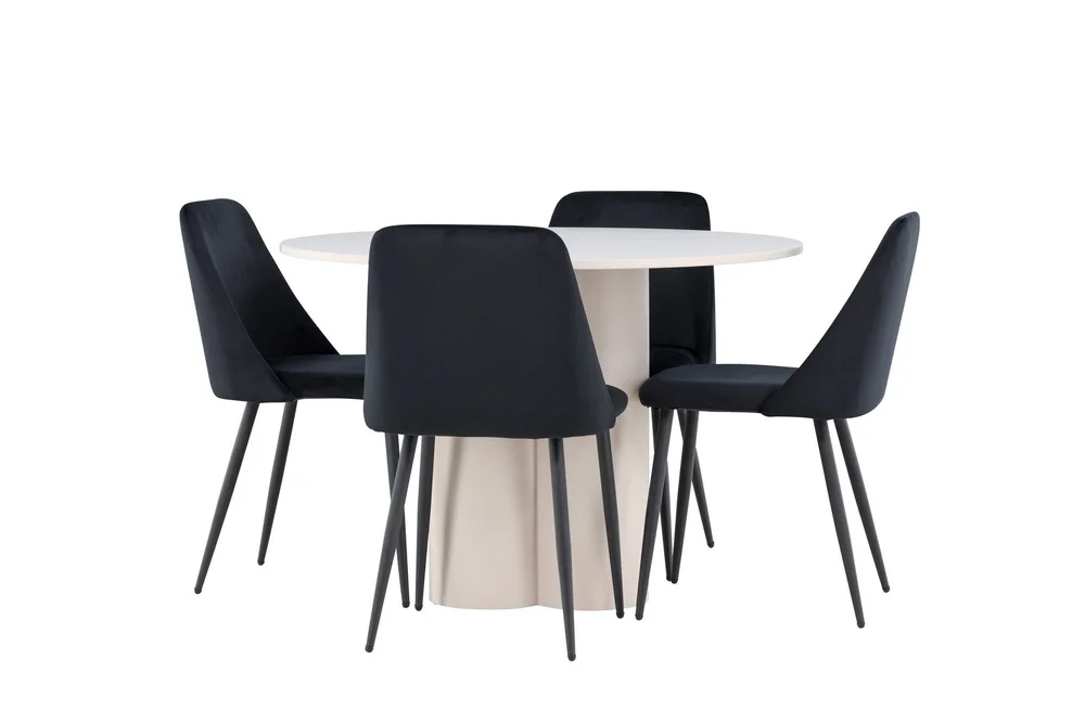 Olivia Spisegruppe 110 cm Rund med 4 Night stoler v:3256120