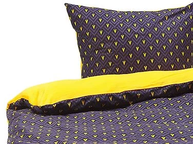 Sengesett WALLINGFORD 155 x 220 cm Bomullssateng Blå v:3278326