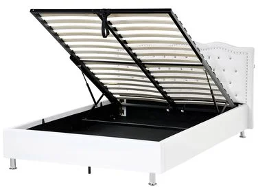Seng med oppbevaring METZ Kunstskinn Hvit 140 x 200 cm v:2238521