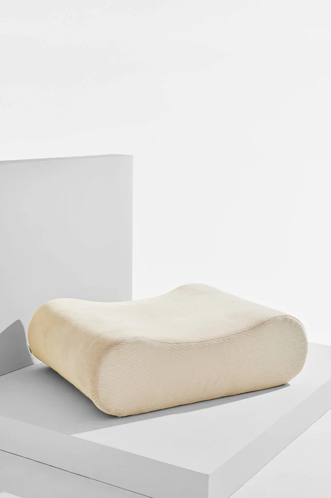 Faye puff i kordfløyel - Beige m v:2422486