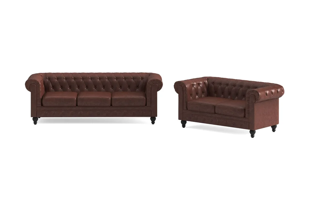 Chesterfield Lyx Sofagruppe 3-seter + 2-seter v:5108299 Chesterfield Lyx Sofagruppe 3-seter + 2-seter v:5108299