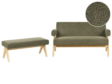Sofagruppe TAMRE Bouclé Grønn/lysebrun v:2682874 Sofagruppe TAMRE Bouclé Grønn/lysebrun v:2682874