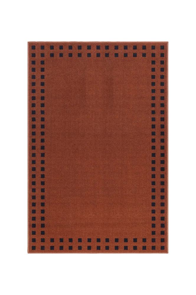 Gummiert teppe Brick - Orange - Tepper | m v:768966