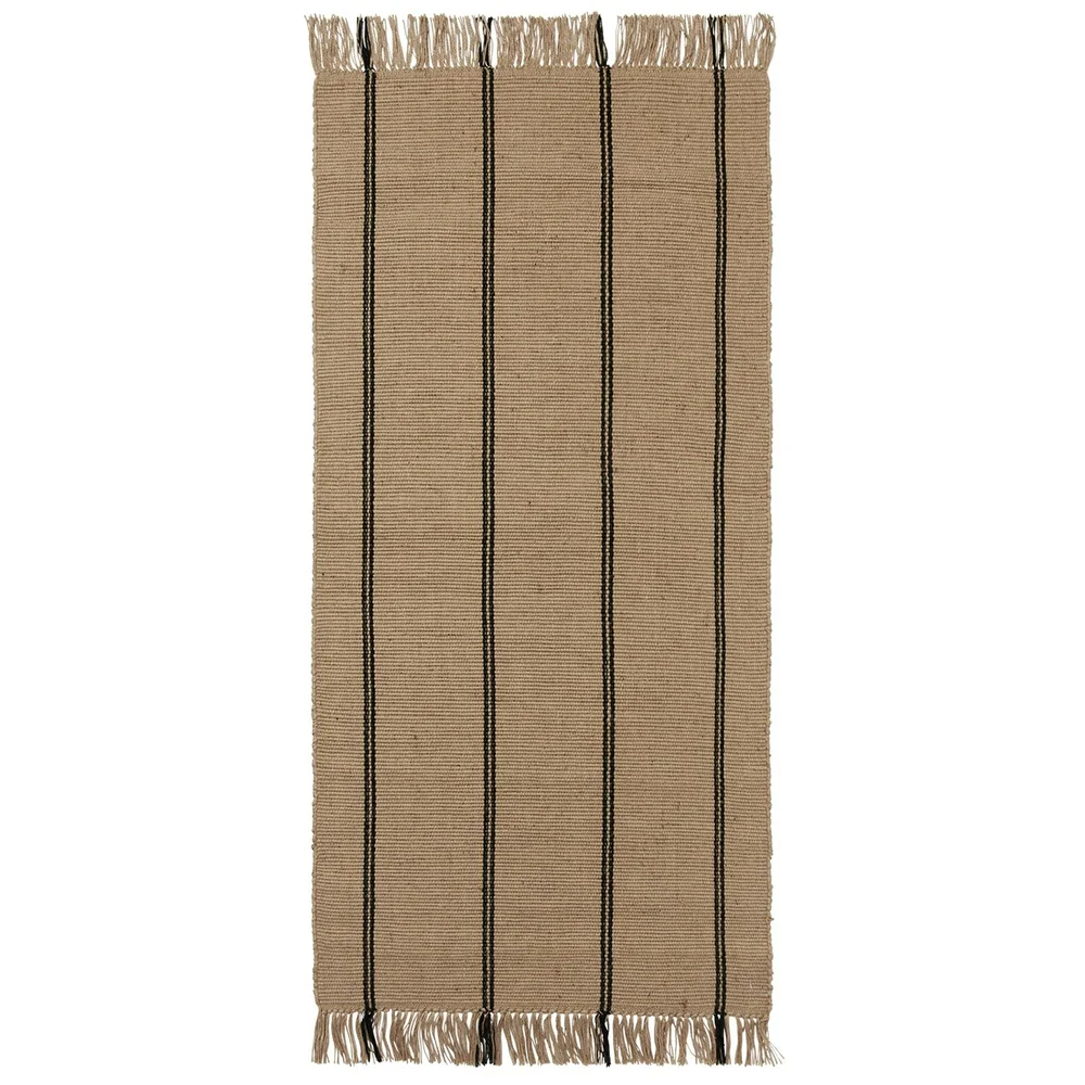 Yuki Juteteppe 70x140 cm, Sort / Naturlig v:7690215