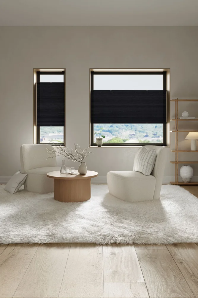 Lysfilt. dobbel plisségardin svart – 70×160 cm v:7906079 Lysfilt. dobbel plisségardin svart – 70×160 cm v:7906079