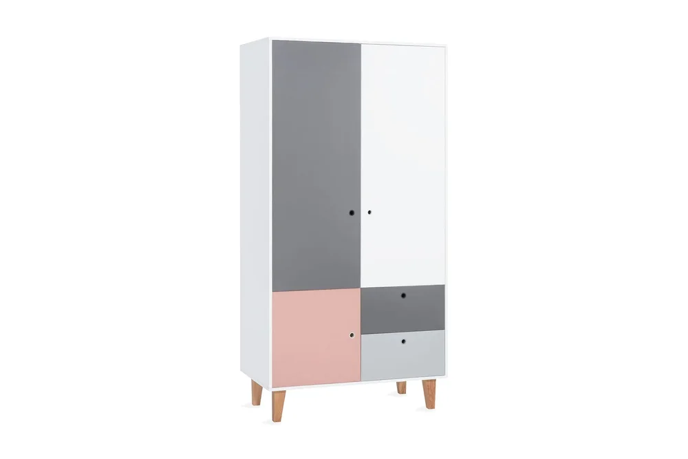 Concept Garderobe Hvit / Grå / Rosa v:6470603