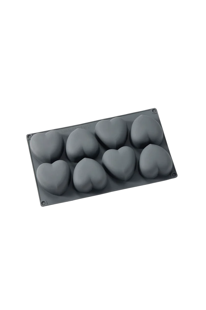 Bakeform Beck Heart 8 stk silikon 29*17 cm – Grå – Kjøkken & husholdning | m v:2134350