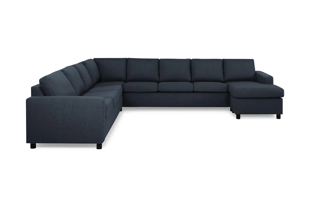 Crazy 7-seters Høyrevendt U-formet XX-Large Hjørnesofa med Divan i Stoff v:2317444 Crazy 7-seters Høyrevendt U-formet XX-Large Hjørnesofa med Divan i Stoff v:2317444