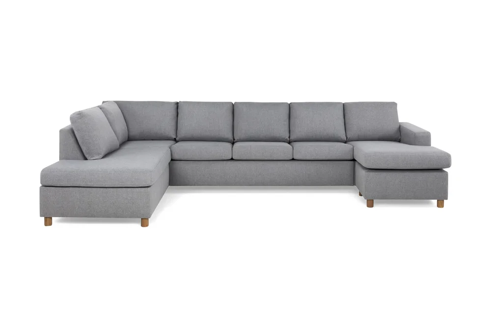 Crazy 5-seters Venstrevendt U-formet X-Large Sofa med Divan og Sjeselong i Stoff v:8478422