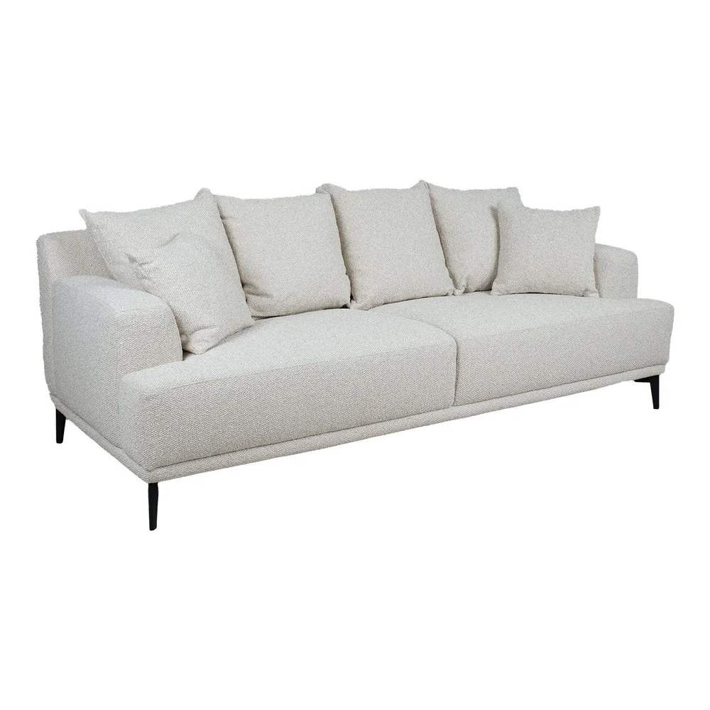 Sofa HOME4YOU Magnolia 3-seter lys beige v:8538685