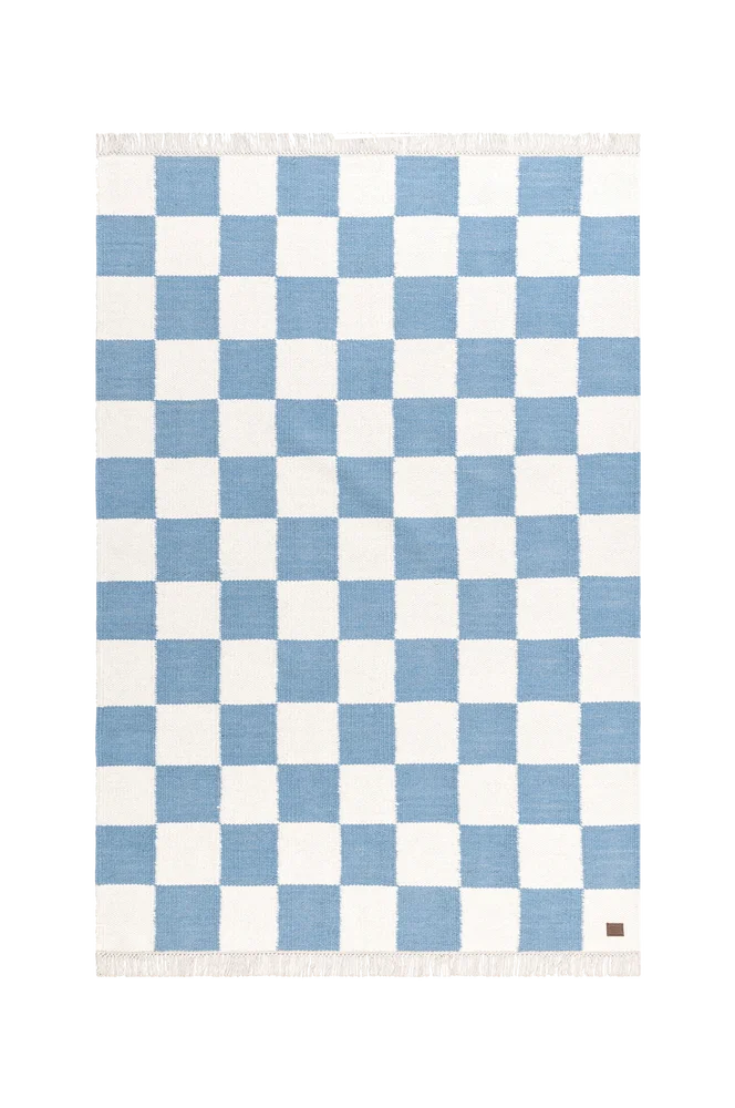 Ullteppe Nordic Check - Blå - Tepper | m v:8428792