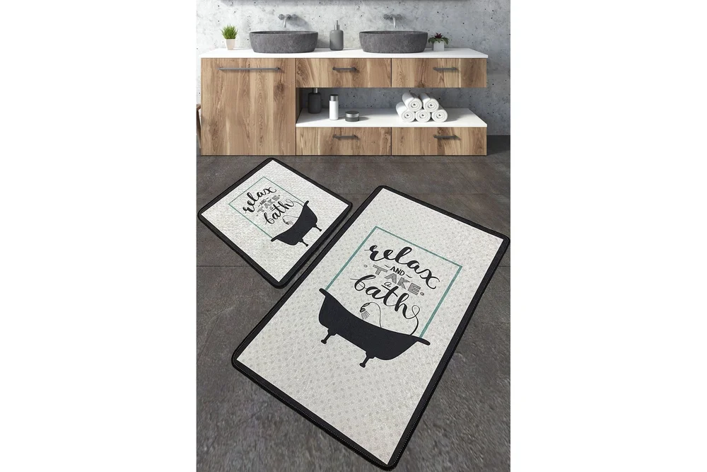 Nikhat Baderomsmatte 60x100 cm Rektangulær v:9021094