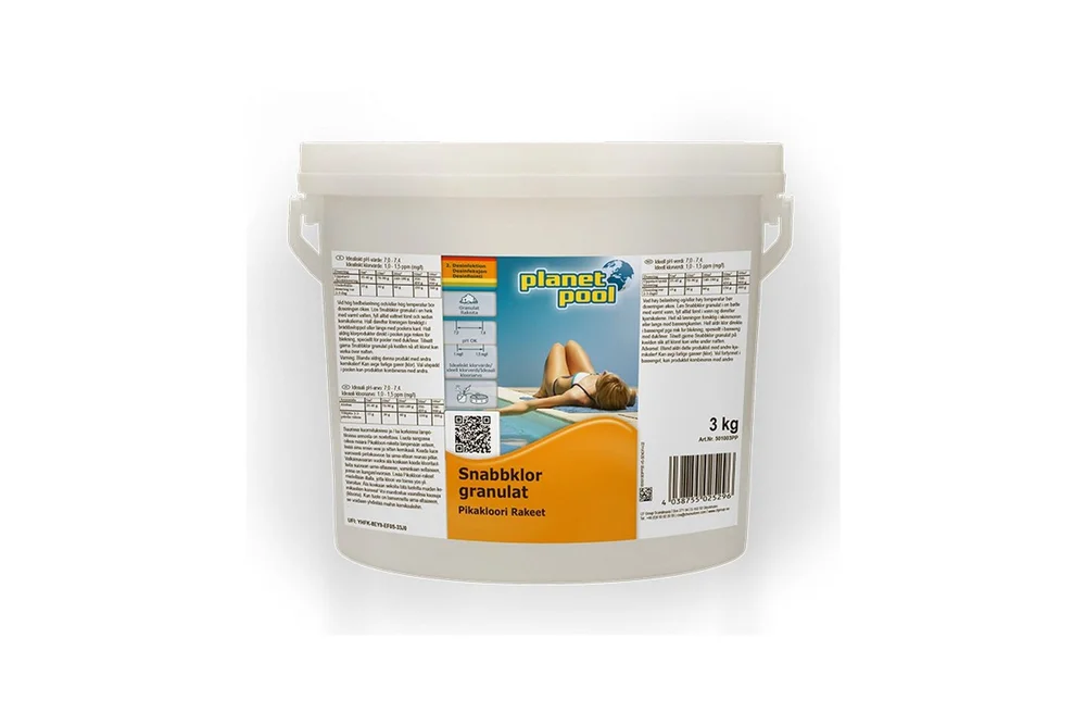 Vannpleie Planet Pool Hurtigklor Granulat 3 kg v:9259201