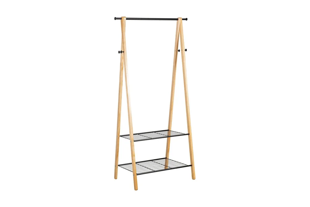 Klesstativ FOREST 2 hyller/kroker 79x45x155 v:2955734 Klesstativ FOREST 2 hyller/kroker 79x45x155 v:2955734