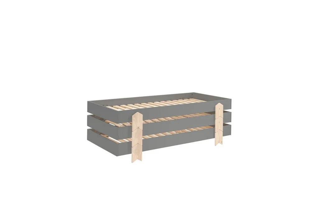 Seng Modulo med pilformede ben Grå, 3 v:4311421