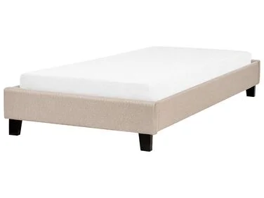 Seng uten sengegavl ROANNE 90 x 200 cm Beige v:7043725 Seng uten sengegavl ROANNE 90 x 200 cm Beige v:7043725