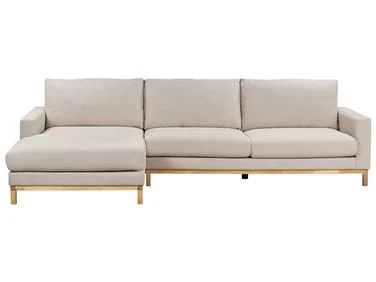 Hjørnesofa 4-seters SIGGARD Lys beige Høyrevendt v:1496724 Hjørnesofa 4-seters SIGGARD Lys beige Høyrevendt v:1496724