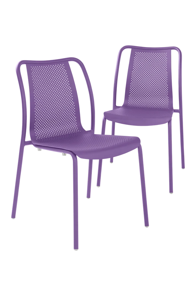 BIARRITZ utestol 2-pk – Lilla – Utemøbler & hage | m v:1345496