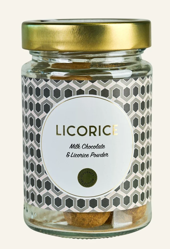 M/melkesjokolade og lakrispulver brun - 170 g v:9512710