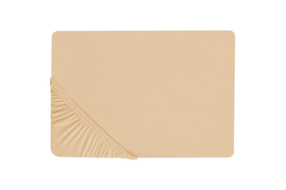 Laken med strikk Janbu Sandbeige, 160×200 cm v:3847069