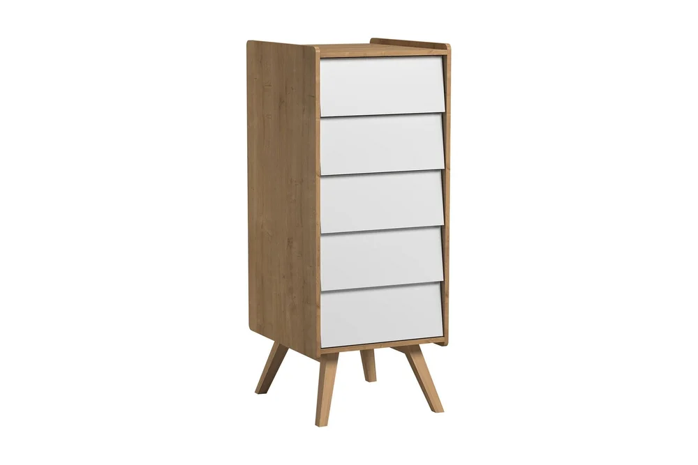 Vintage Kommode Tre / Natur / Hvit v:7024113