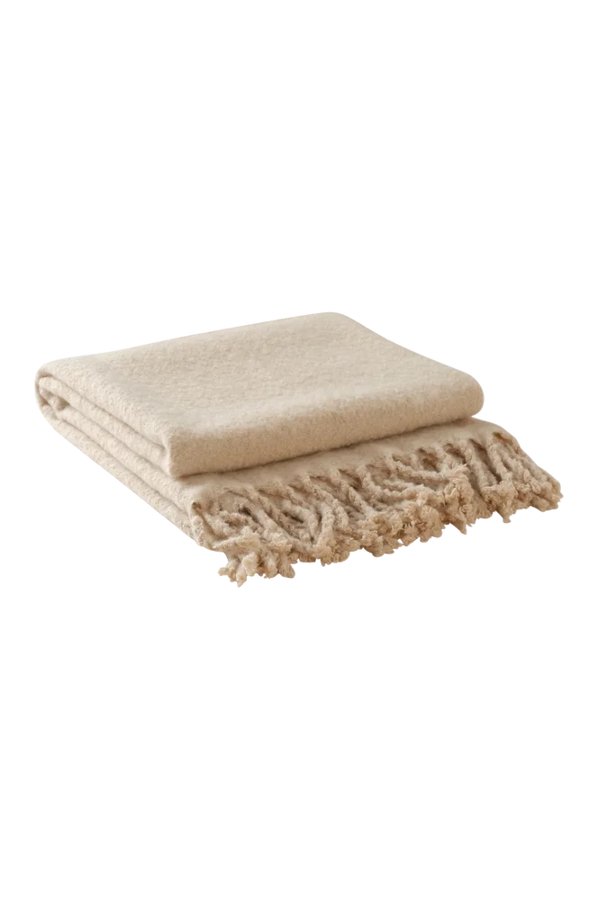 SARA pledd 130x170 cm - Beige - Tekstiler | m v:8999620