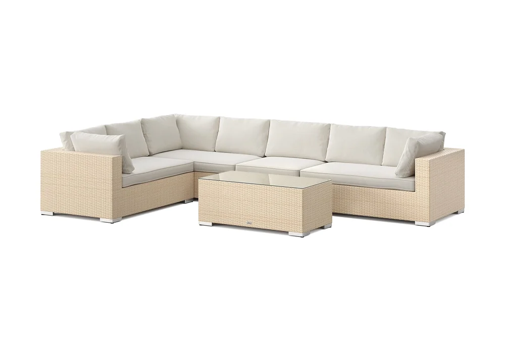 Bahamas L-formet utesofa høyre, 7-seters med bord v:5137267 Bahamas L-formet utesofa høyre, 7-seters med bord v:5137267