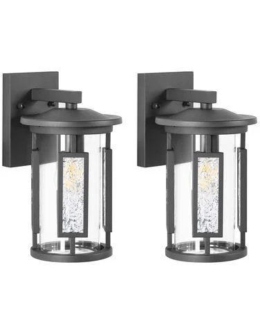 Sett med 2 utendørs vegglamper VEDEA Svart v:678139 Sett med 2 utendørs vegglamper VEDEA Svart v:678139