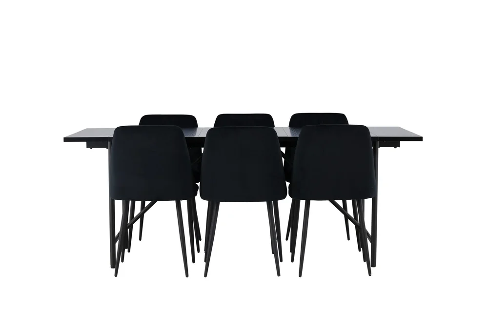 Astrid Spisegruppe 200 cm Rektangulær med 6 Night Stoler v:9365468 Astrid Spisegruppe 200 cm Rektangulær med 6 Night Stoler v:9365468