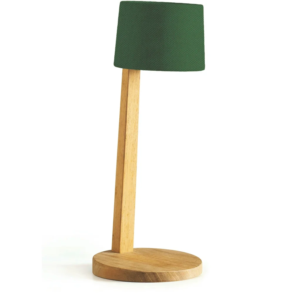 Gaia Bordlampe Bærbar Teak, Rubelli Biliardo v:5639253 Gaia Bordlampe Bærbar Teak, Rubelli Biliardo v:5639253