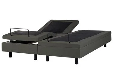 Justerbar seng uten hodegjerde CASTELLAN 180 x 200 cm Mørkegrå v:4017335