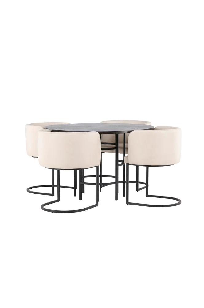 Spisegruppe Copenhagen med 4 stk spisestoler Simrishman – Brun m v:4604086 Spisegruppe Copenhagen med 4 stk spisestoler Simrishman – Brun m v:4604086