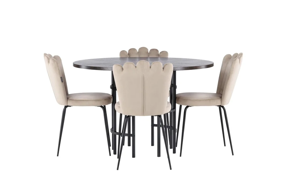 Copenhagen Spisegruppe 115 cm Rund med 4 Limhamn Stoler v:4725846 Copenhagen Spisegruppe 115 cm Rund med 4 Limhamn Stoler v:4725846